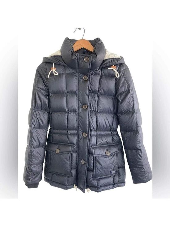 Abercrombie & Fitch Jackets & Blazers - Abercrombie & Fitch Goose Down Sherpa Hoody Puffer Parka Coat Women’s Small